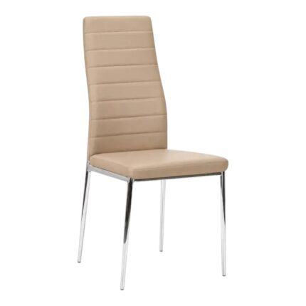 scaun sicilia carcasa chrome piele bej 1